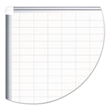 MasterVision® Gridded Magnetic Porcelain Dry Erase Planning Board, 1 x 2 Grid, 72 x 48, White Surface, Silver Aluminum Frame (BVCCR1230830) Each