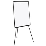 MasterVision® Basic Tripod Melamine Presentation Easel, 22.5 x 42, White/Black (BVCEA2300045) Each