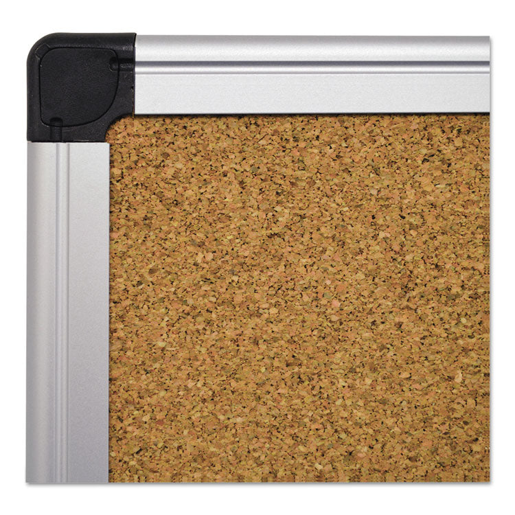 MasterVision® Value Cork Bulletin Board with Aluminum Frame, 24 x 36, Tan Surface, Silver Aluminum Frame (BVCCA031170) Each