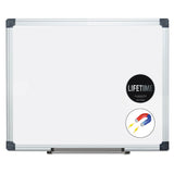 MasterVision® Porcelain Value Dry Erase Board, 24 x 36, White Surface, Silver Aluminum Frame (BVCCR0601170MV) Each