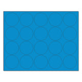 MasterVision Interchangeable Magnetic Board Accessories, Circles, Blue, 3/4", 20/Pack (BVCFM1601) Pack of 20