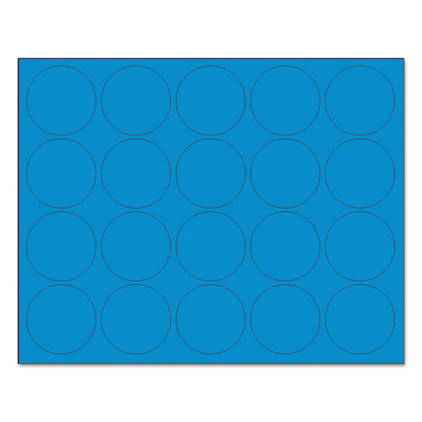 MasterVision Interchangeable Magnetic Board Accessories, Circles, Blue, 3/4", 20/Pack (BVCFM1601) Pack of 20