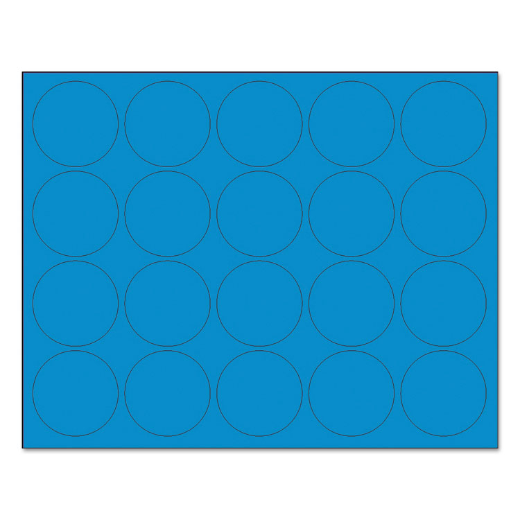 MasterVision Interchangeable Magnetic Board Accessories, Circles, Blue, 3/4", 20/Pack (BVCFM1601) Pack of 20