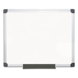 MasterVision® Value Melamine Dry Erase Board, 24 x 36, White Surface, Silver Aluminum Frame (BVCMA0312170MV) Each