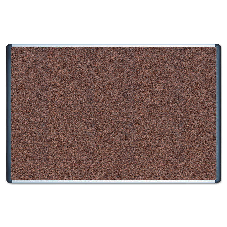 MasterVision® Tech Cork Board, 72 x 48, Tan Surface, Silver/Black Aluminum Frame (BVCMVI270501) Each