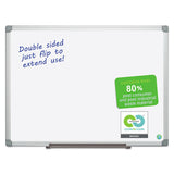 MasterVision® Earth Silver Easy-Clean Dry Erase Board, Reversible, 48 x 36, White Surface, Silver Aluminum Frame (BVCMA0500790) Each