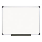 MasterVision® Value Melamine Dry Erase Board, 36 x 48, White Surface, Silver Aluminum Frame (BVCMA0512170MV) Each