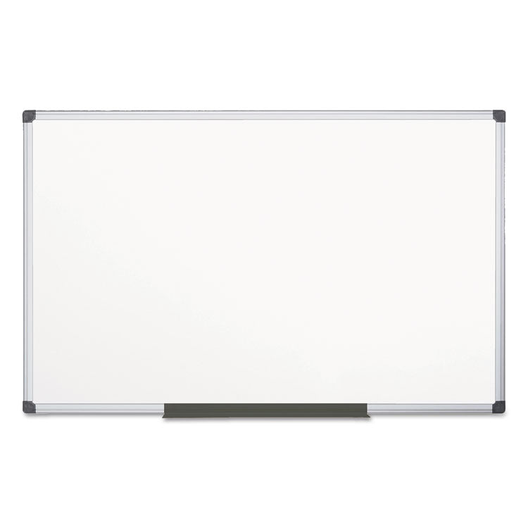 MasterVision® Value Melamine Dry Erase Board, 48 x 96, White Surface, Silver Aluminum Frame (BVCMA2112170MV) Each