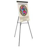 MasterVision® Telescoping Tripod Display Easel, Adjusts 38" to 69" High, Metal, Black (BVCFLX05101MV) Each