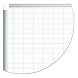 MasterVision® Gridded Magnetic Steel Dry Erase Planning Board with Accessories, 1 x 2 Grid, 36 x 24, White Surface, Silver Aluminum Frame (BVCMA0392830A) Each