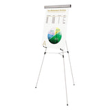 MasterVision® Telescoping Tripod Display Easel, Adjusts 38" to 69" High, Metal, Silver (BVCFLX05102MV) Each