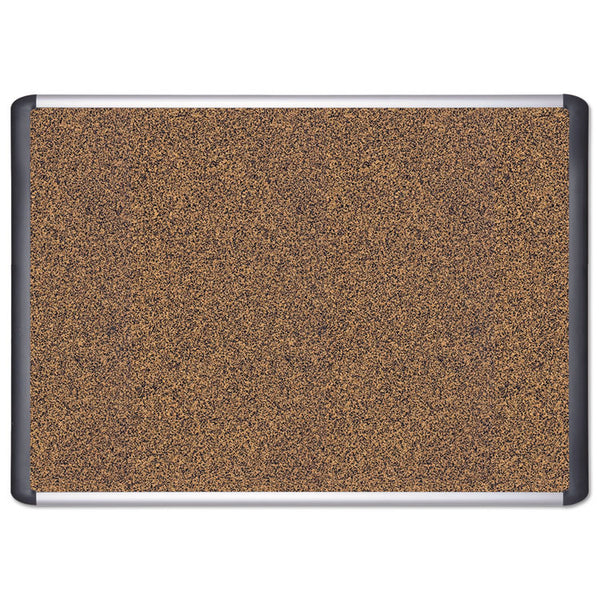 MasterVision® Tech Cork Board, 36 x 24, Tan Surface, Silver/Black Aluminum Frame (BVCMVI030501) Each