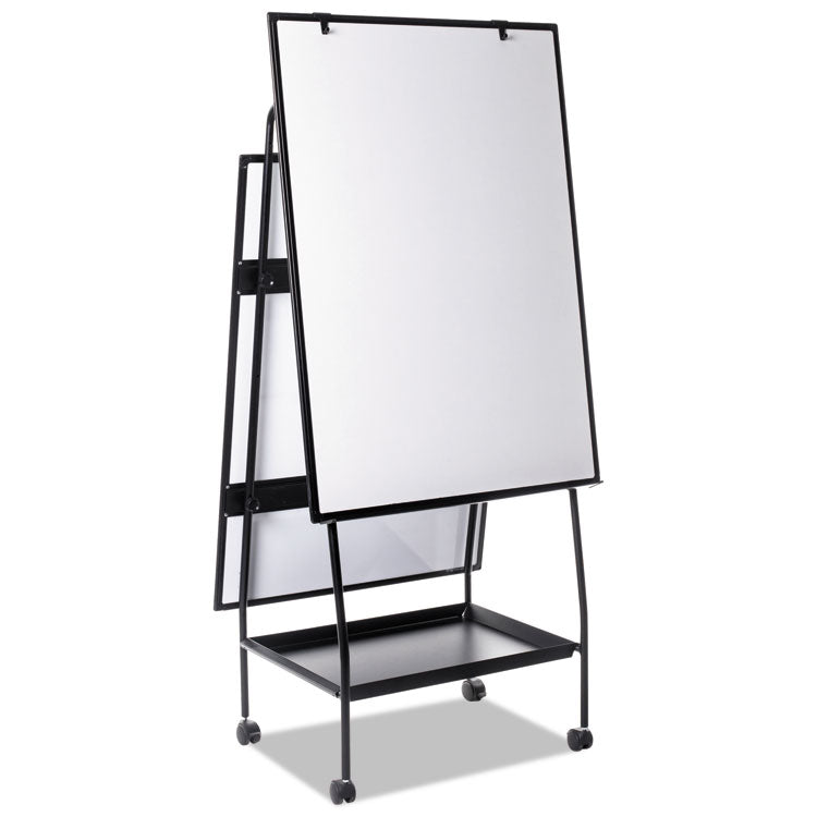 MasterVision® Creation Station Magnetic Dry Erase Board, 29.5 x 74.88, White Surface, Black Metal Frame (BVCEA49145016) Each