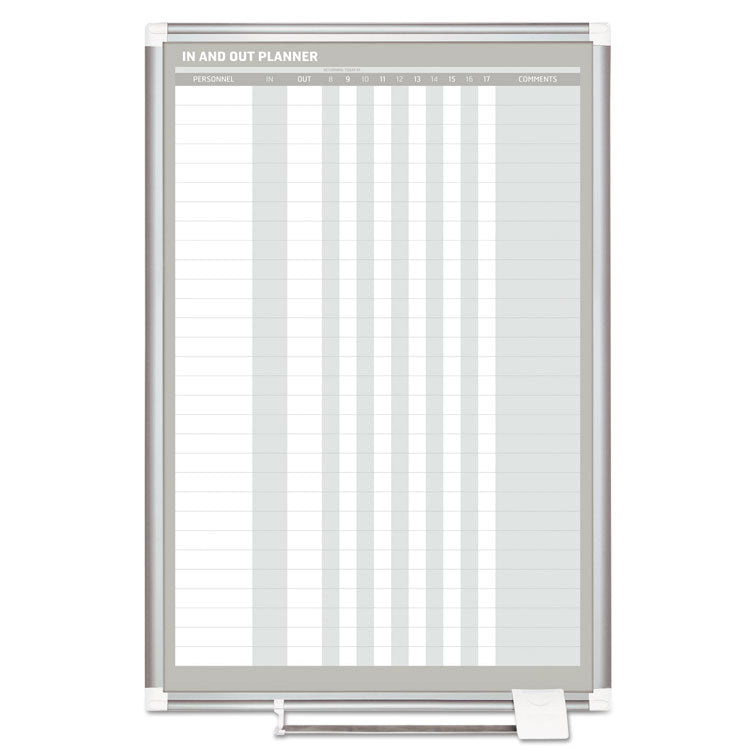 MasterVision® In-Out Magnetic Dry Erase Board, 24 x 36, White Surface, Silver Aluminum Frame (BVCGA02109830) Each