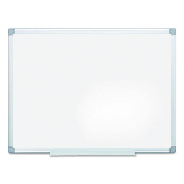 MasterVision® Earth Silver Easy-Clean Dry Erase Board, Reversible, 48 x 36, White Surface, Silver Aluminum Frame (BVCMA0500790) Each