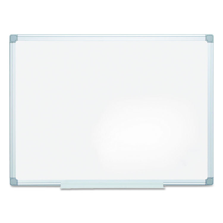 MasterVision® Earth Silver Easy-Clean Dry Erase Board, Reversible, 48 x 36, White Surface, Silver Aluminum Frame (BVCMA0500790) Each