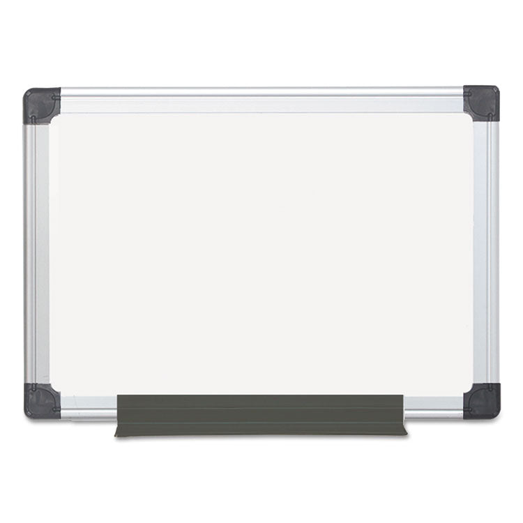 MasterVision® Value Melamine Dry Erase Board, 18 x 24, White Surface, Silver Aluminum Frame (BVCMA0212170MV) Each