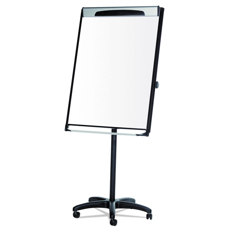 MasterVision® Platinum Mobile Easel, 29 x 41, White Surface, Black Plastic Frame (BVCEA48066720) Each