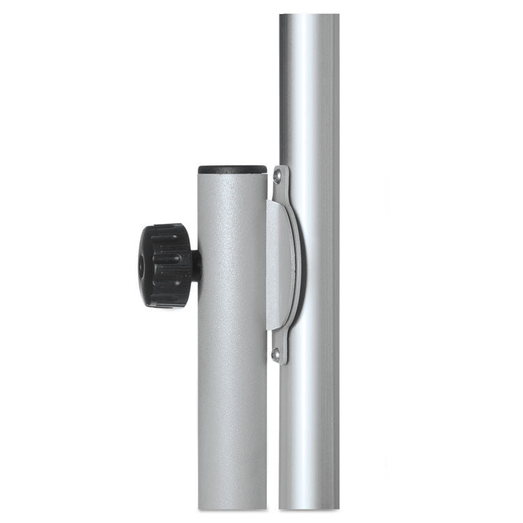 MasterVision® Revolver Easel, 35.4 x 47.2, 80" Tall Easel, Vertical Orientation, White Surface, Silver Aluminum Frame (BVCQR5203) Each