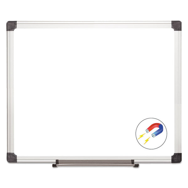 MasterVision® Value Lacquered Steel Magnetic Dry Erase Board, 24 x 36, White Surface, Silver Aluminum Frame (BVCMA0307170) Each