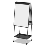 MasterVision® Creation Station Magnetic Dry Erase Board, 29.5 x 74.88, White Surface, Black Metal Frame (BVCEA49145016) Each