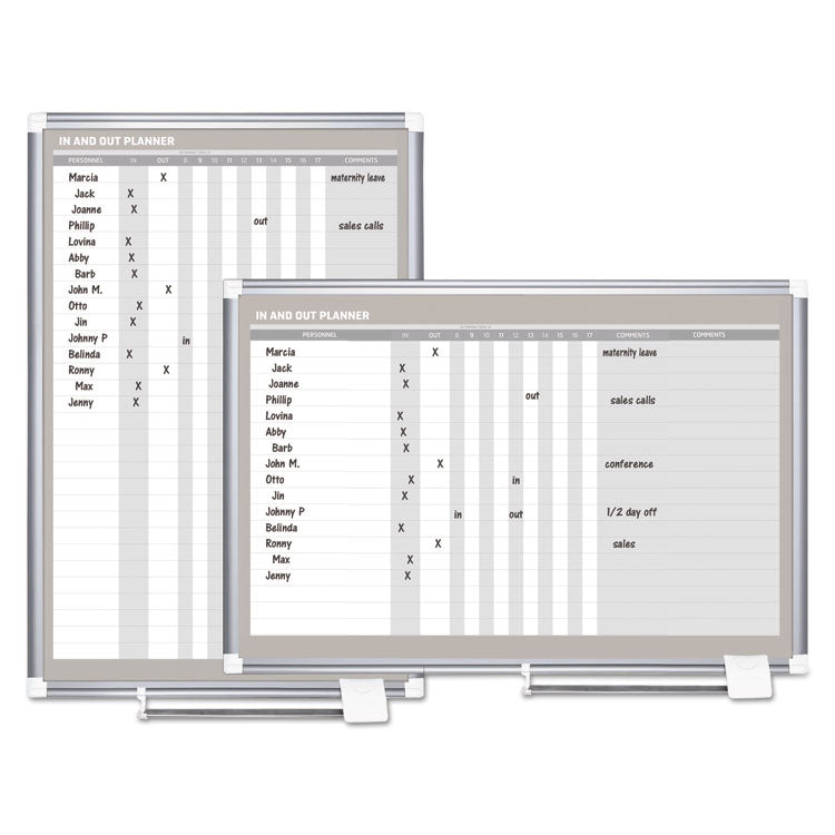 MasterVision® In-Out Magnetic Dry Erase Board, 24 x 36, White Surface, Silver Aluminum Frame (BVCGA02109830) Each