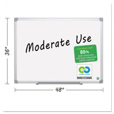 MasterVision® Earth Silver Easy-Clean Dry Erase Board, Reversible, 48 x 36, White Surface, Silver Aluminum Frame (BVCMA0500790) Each