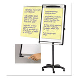 MasterVision® Platinum Mobile Easel, 29 x 41, White Surface, Black Plastic Frame (BVCEA48066720) Each