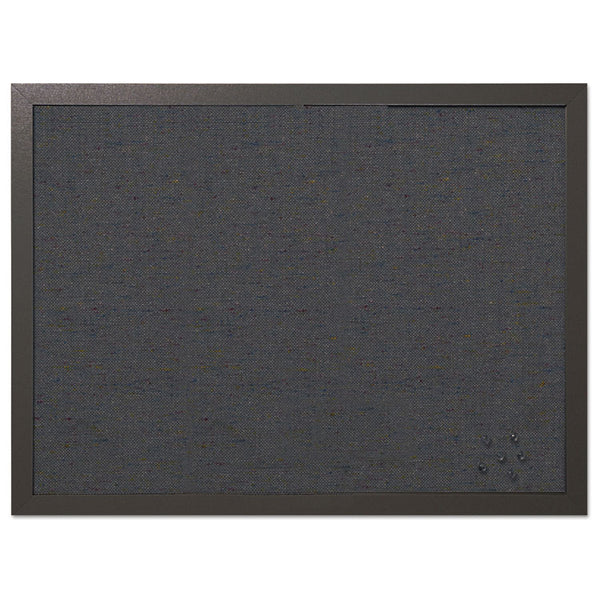 MasterVision® Designer Fabric Bulletin Board, 24 x 18, Black Surface, Black MDF Wood Frame (BVCFB0471168) Each