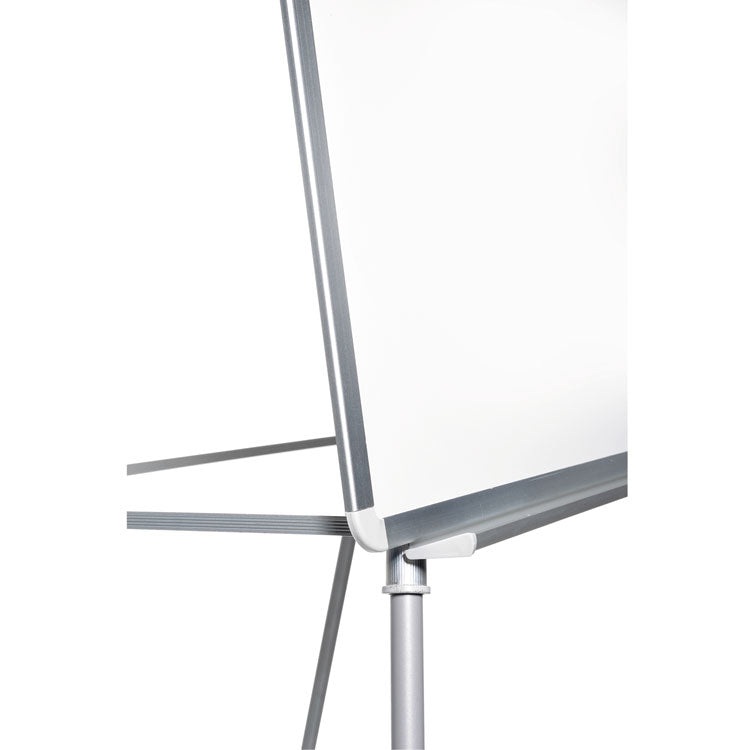 MasterVision® Silver Easy Clean Dry Erase Quad-Pod Presentation Easel, 45" to 79" High, Silver (BVCEA2300335MV) Each