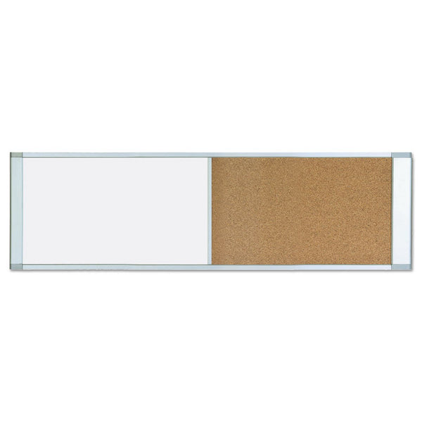 MasterVision® Combo Cubicle Workstation Dry Erase/Cork Board, 48 x 18, Tan/White Surface, Aluminum Frame (BVCXA42003700) Each