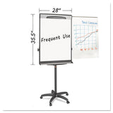 MasterVision® Tripod Extension Bar Magnetic Dry-Erase Easel, 69" to 78" High, Black/Silver (BVCEA48062119) Each