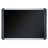 MasterVision® Soft-touch Bulletin Board, 36 x 24, Black Fabric Surface, Aluminum/Black Aluminum Frame (BVCMVI030301) Each