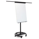 MasterVision® 360 Multi-Use Mobile Magnetic Dry Erase Easel, 27 x 41, White Surface, Black Steel Frame (BVCEA4806156) Each