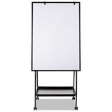 MasterVision® Creation Station Magnetic Dry Erase Board, 29.5 x 74.88, White Surface, Black Metal Frame (BVCEA49145016) Each