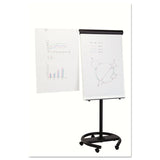 MasterVision® 360 Multi-Use Mobile Magnetic Dry Erase Easel, 27 x 41, White Surface, Black Steel Frame (BVCEA4806156) Each