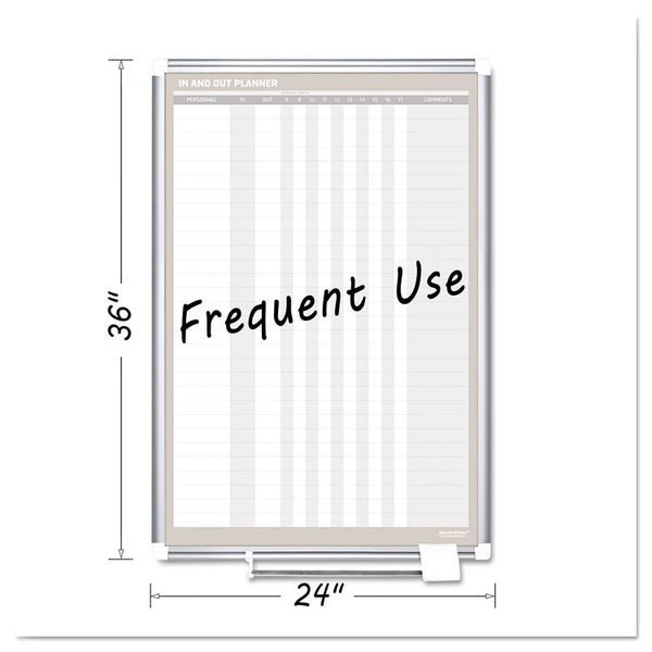 MasterVision® In-Out Magnetic Dry Erase Board, 24 x 36, White Surface, Silver Aluminum Frame (BVCGA02109830) Each