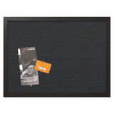 MasterVision® Designer Fabric Bulletin Board, 24 x 18, Black Surface, Black MDF Wood Frame (BVCFB0471168) Each