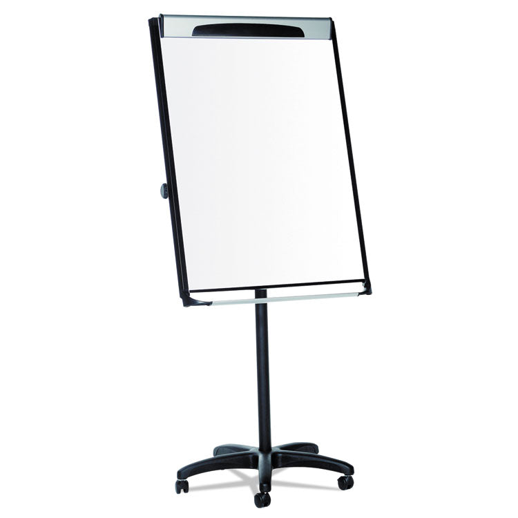 MasterVision® Platinum Mobile Easel, 29 x 41, White Surface, Black Plastic Frame (BVCEA48066720) Each