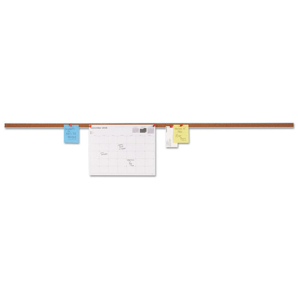 Universal® Cork Bulletin Bar, 48 x 1, Brown Surface, Silver Aluminum Frame (UNV43448)