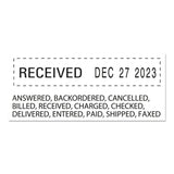 Trodat® Rubber 11-Message Dial-A-Phrase Date Stamp, Conventional, 2" x 0.38" (USST2754) Each