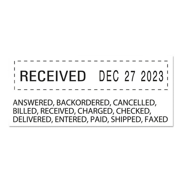 Trodat® Rubber 11-Message Dial-A-Phrase Date Stamp, Conventional, 2" x 0.38" (USST2754) Each
