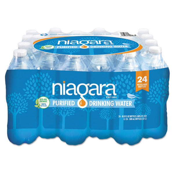 Niagara® Bottling Purified Drinking Water, 16.9 oz Bottle, 24/Pack, 2016/Pallet (NGB05L24PLT)