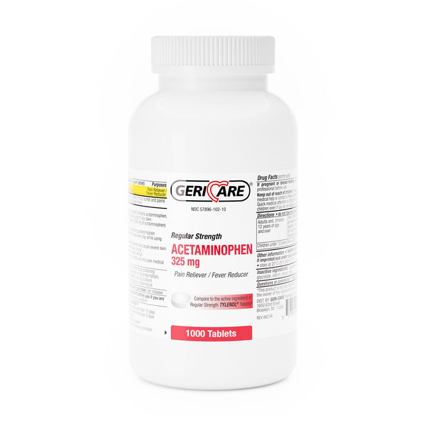 Geri-Care Pain Relief 325 mg Strength Acetaminophen Tablet 1000 per Bottle (1242760_CS) 12/CS
