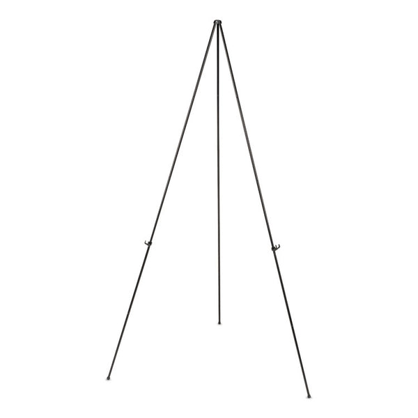 Universal® Instant Setup Foldaway Easel, Adjusts 15" to 61" High, Steel, Black (UNV43029)