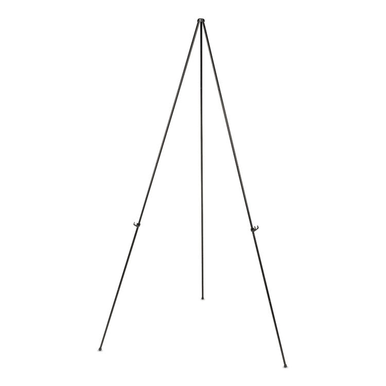 Universal® Instant Setup Foldaway Easel, Adjusts 15" to 61" High, Steel, Black (UNV43029) Each