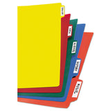 Avery® Heavy-Duty Plastic Dividers with Multicolor Tabs and White Labels , 5-Tab, 11 x 8.5, Assorted, 1 Set (AVE23080) Set of 5