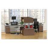 Alera® Alera Valencia Series Mobile Pedestal, Left/Right, 2-Drawers: Box/File, Legal/Letter, Modern Walnut, 15.88" x 19.13" x 22.88" (ALEVABFWA)