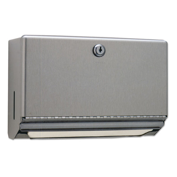 Bobrick Surface-Mounted Paper Towel Dispenser, 10.75 x 4 x 7.06, Stainless Steel (BOB26212)