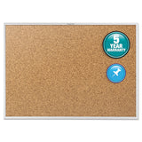 Quartet® Classic Series Cork Bulletin Board, 24 x 18, Tan Surface, Silver Aluminum Frame (QRT2301)